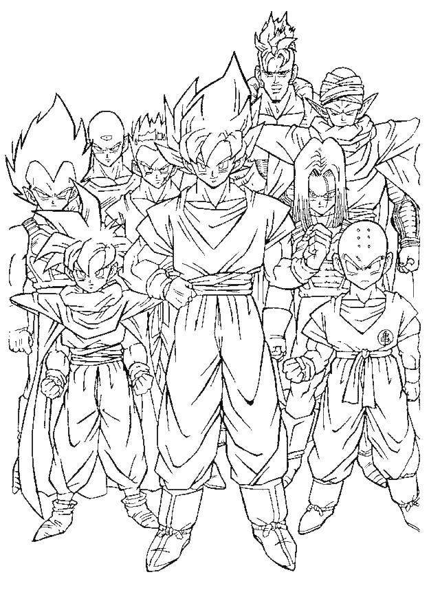 Dragon Ball Super Coloring Pages at GetColorings.com | Free printable ...
