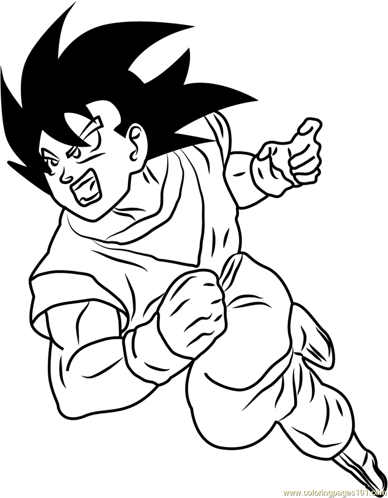 800x1026 Dragon Ball Z Coloring Page Tv Series Picgifs Com Throughout Pages