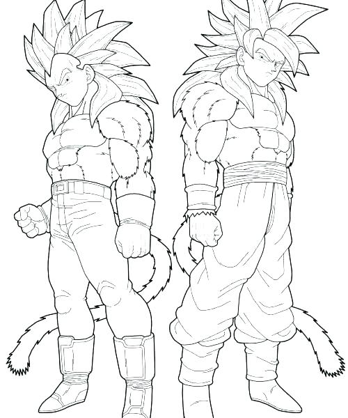 500x600 Goku Printable Coloring Pages