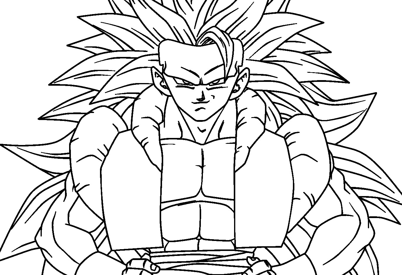 Dragon Ball Z Coloring Pages Goku Super Saiyan 3 1367x937 Dragon Ball Z Coloring Pages Goku Super Saiyan 3