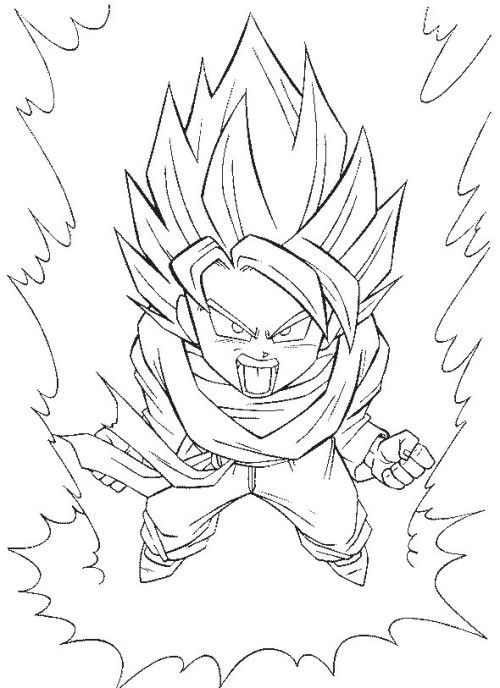 Dragon Ball Z Coloring Pages Printable 500x688 Dragon Ball Z Coloring Pages Printable