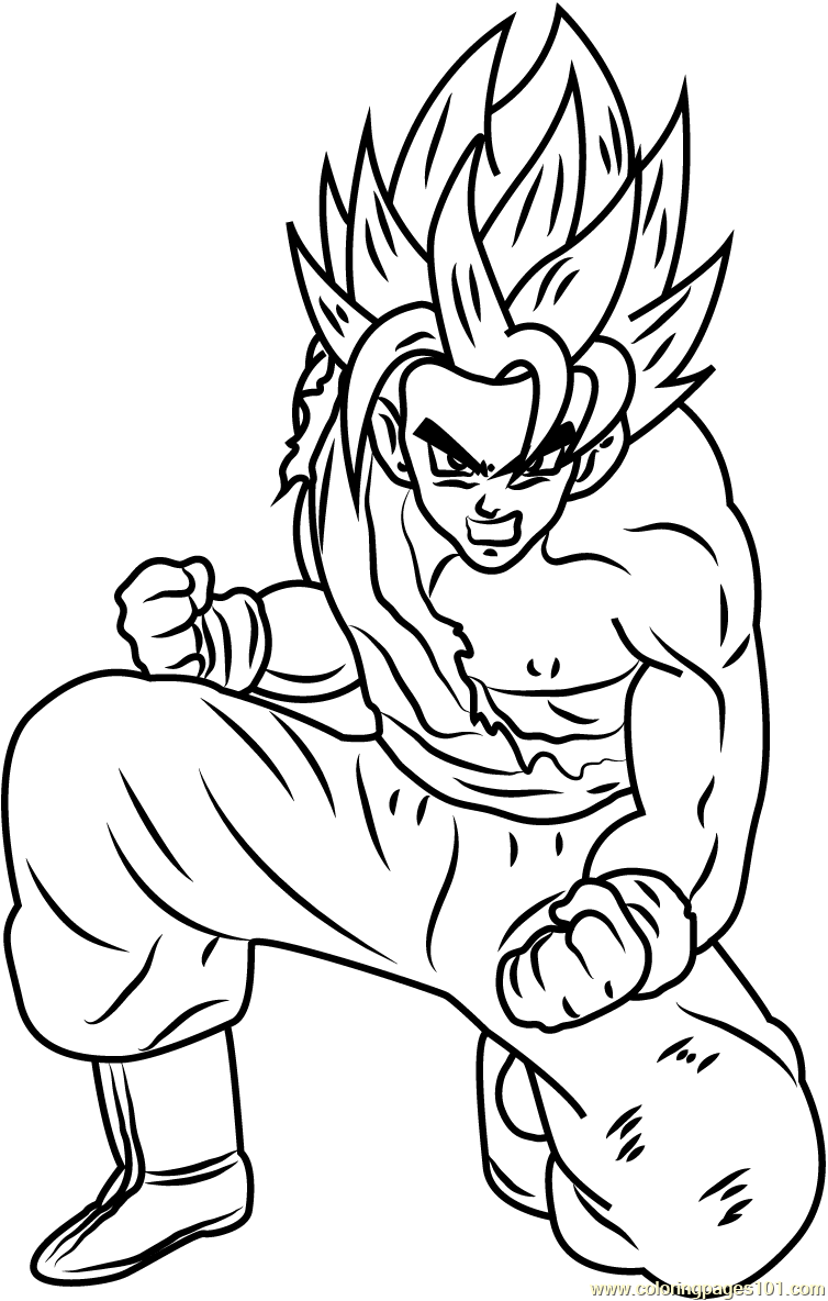 Son Goku Dragon Ball Z Coloring Page 754x1184 Son Goku Dragon Ball Z Coloring Page