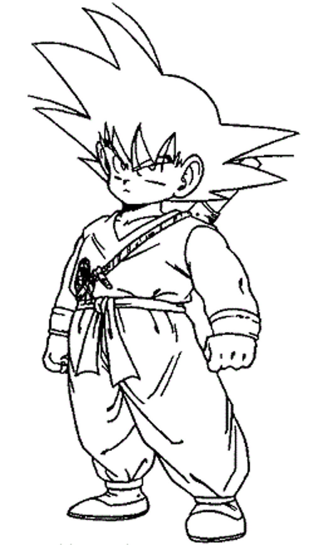 Dragon Ball Z Coloring Pages Little Goku 1000x1732 Dragon Ball Z Coloring Pages Little Goku