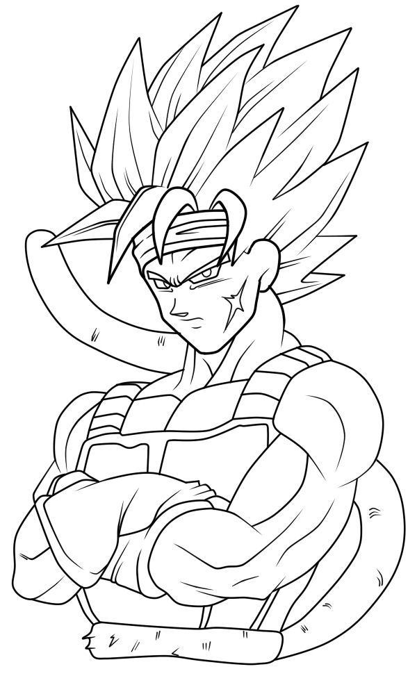 600x986 Bardock Dbz Coloring Sheets And Lineart