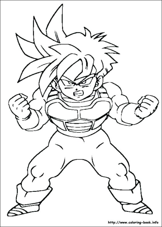 567x794 Dragon Ball Z Goku Coloring Pages Pictures Super 4 Saiyan