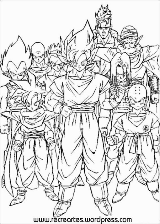510x714 Dragon Ball Z Coloring Pages Printable Coloring Pages