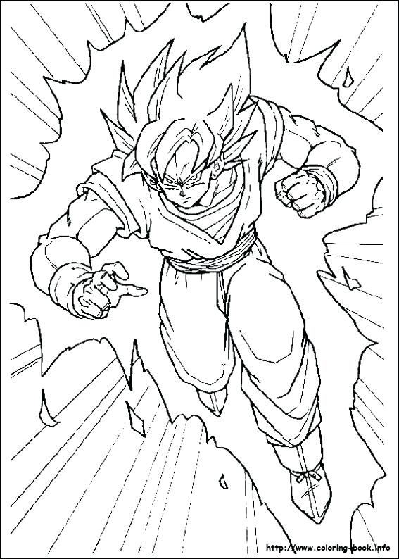 567x794 Dragon Ball Z Coloring Pages Printable