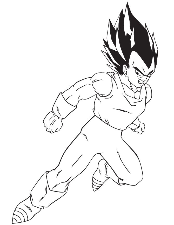 Dragon Ball Z Coloring Pages Vegeta