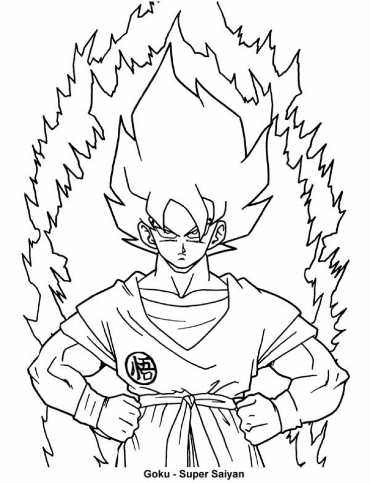 735x960 Dragonball Z Coloring Pages Free Printable Sheets Intended