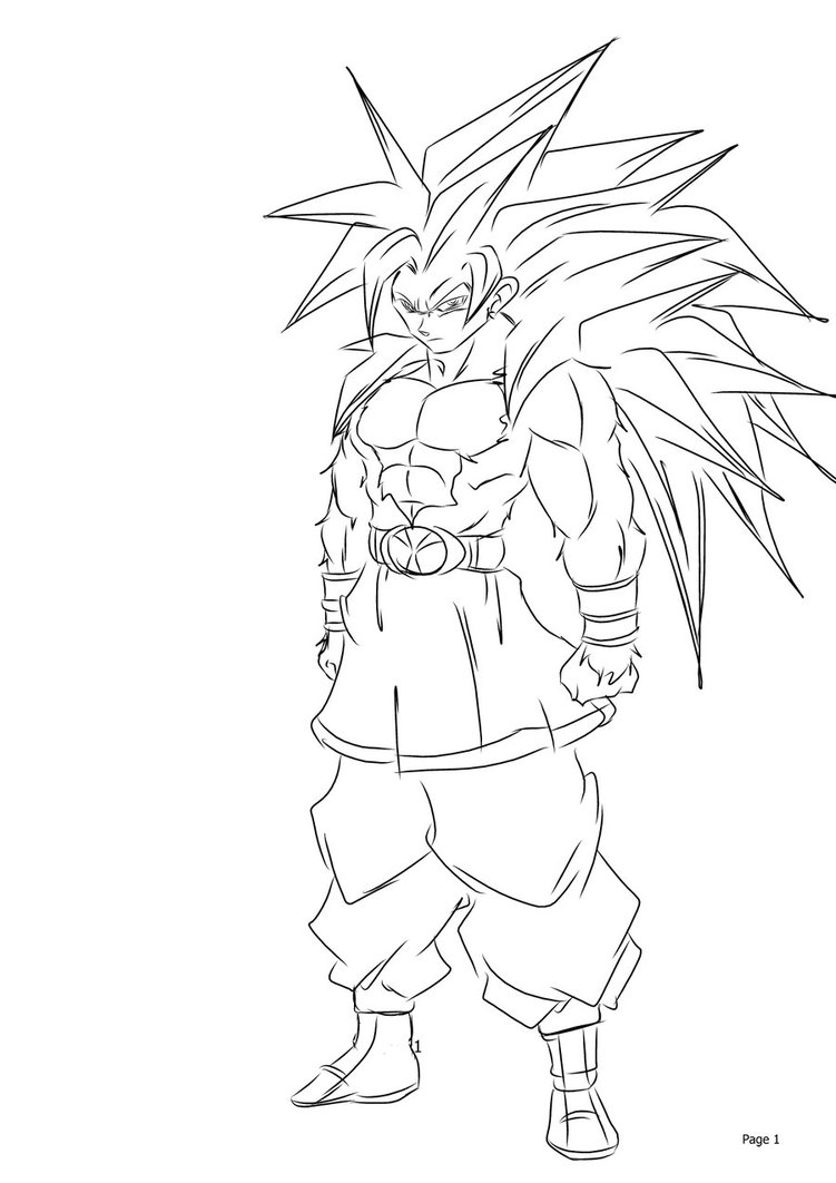 751x1062 Reward Goku Super Saiyan 1 Coloring Pages Dragon Ball Z 5