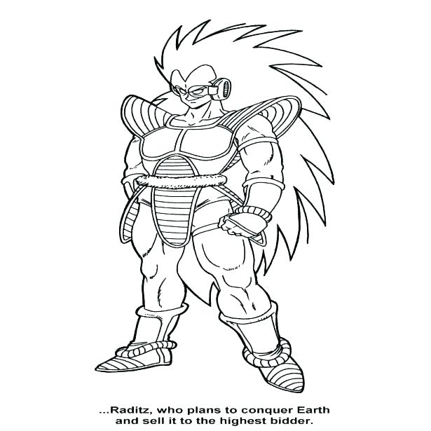615x615 Dragon Ball Z Coloring Pages