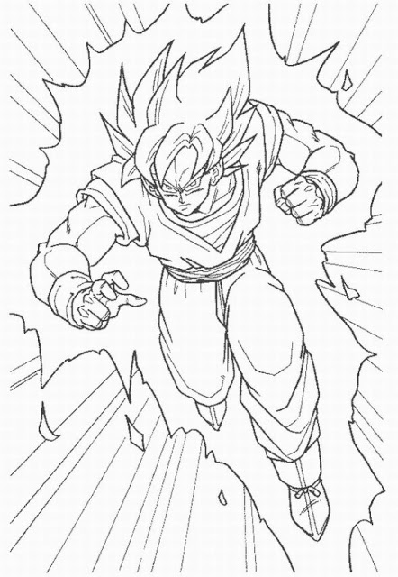 442x640 Transmissionpress Dragon Ball Z Goku Super Saiyan Coloring Pages