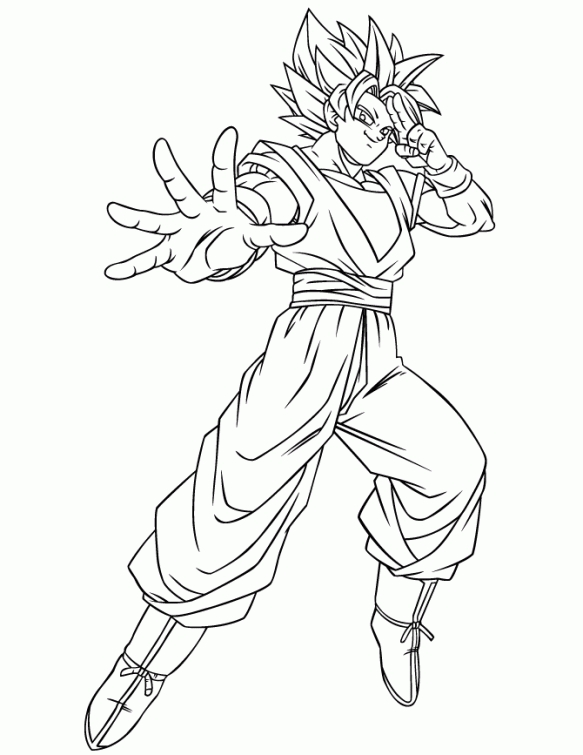 583x755 Dragon Ball Z Goku Using Instant Transmission Super Saiyan
