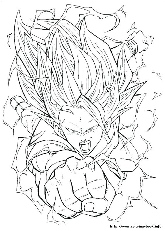 567x794 Super Saiyan Coloring Pages Dragon Ball Z Coloring Gohan Super