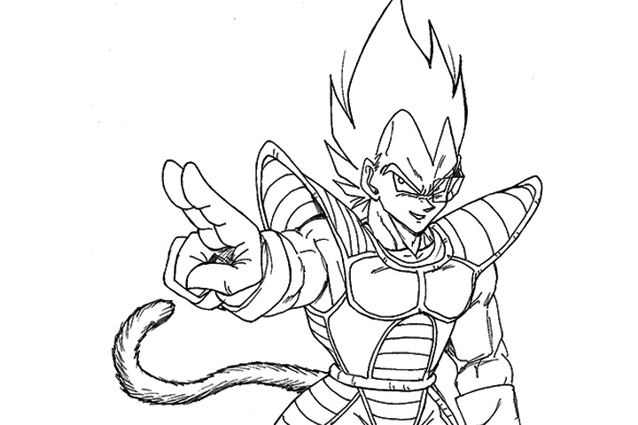 720x480 Beautifully Idea Vegeta Coloring Pages Dragon Ball Z Super Saiyan