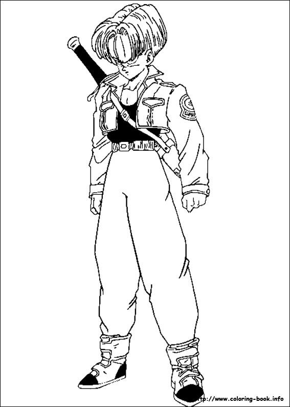 Dragon Ball Z Trunks Coloring Pages at GetColorings.com | Free ...