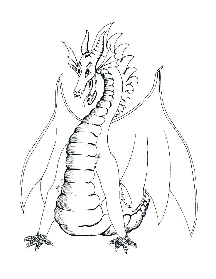736x952 Coloring Page Of A Dragon Dragon Painter Dragons Battle Coloring