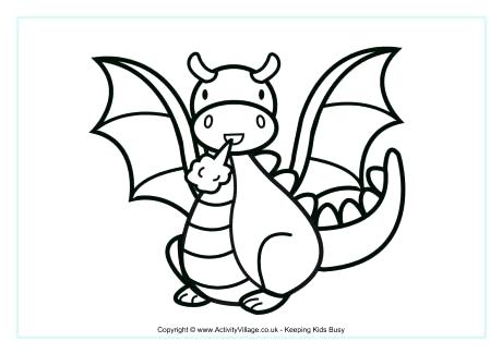 460x325 Cartoon Dragon Coloring Pages And Dragon Colouring Page 3 15