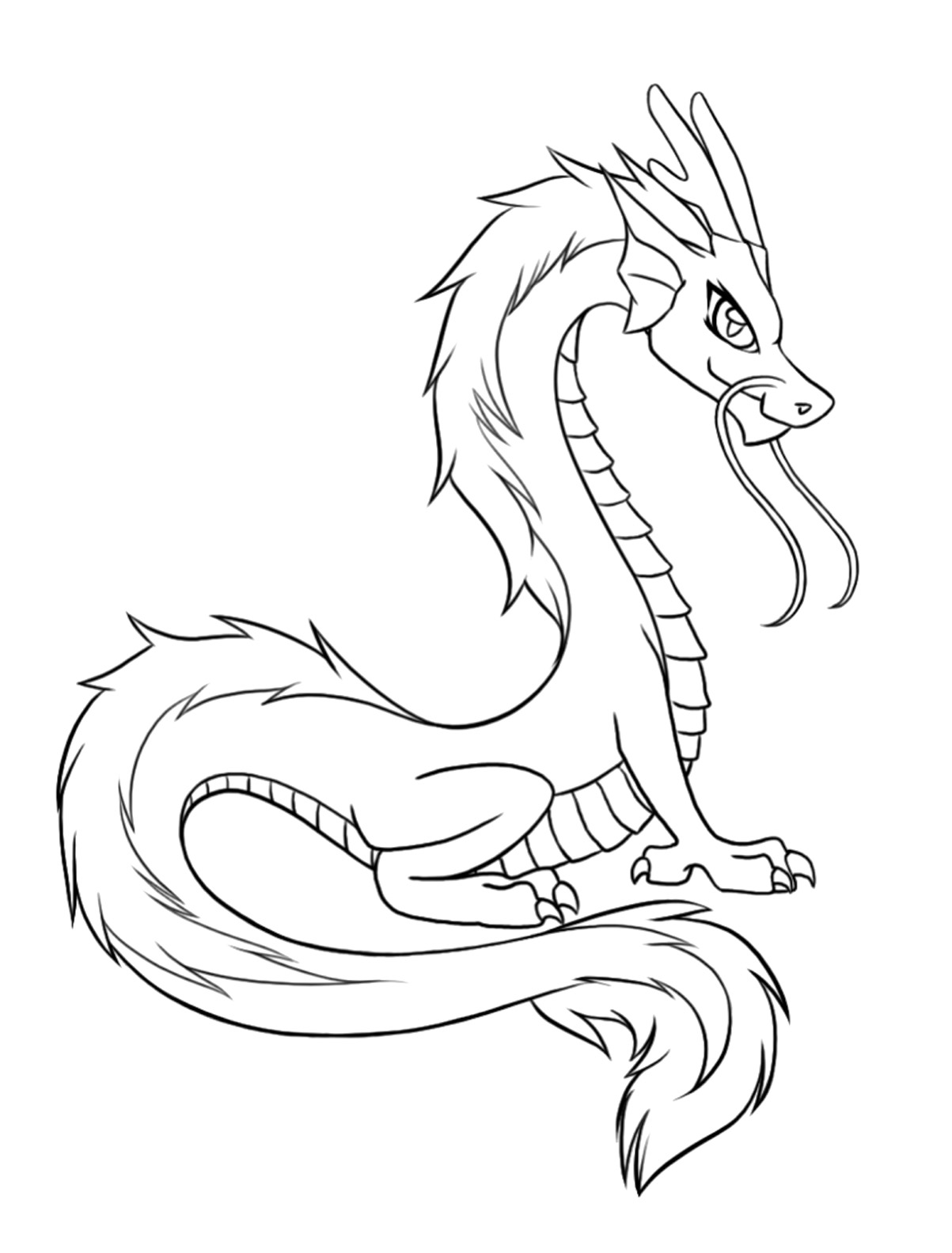 1203x1583 Dragon Coloring Pages