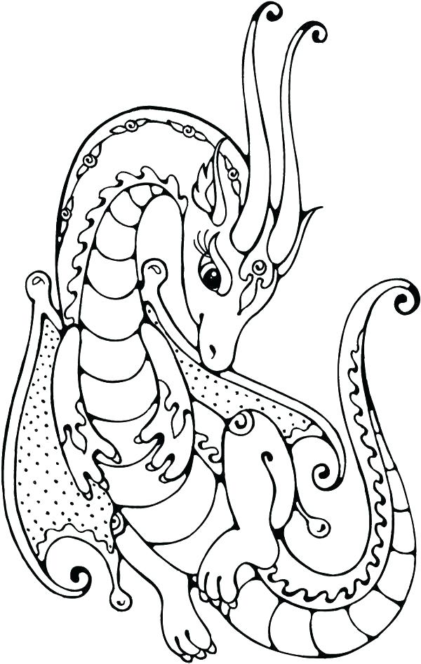 600x947 Realistic Dragon Coloring Pages Realistic Dragon Coloring Pages
