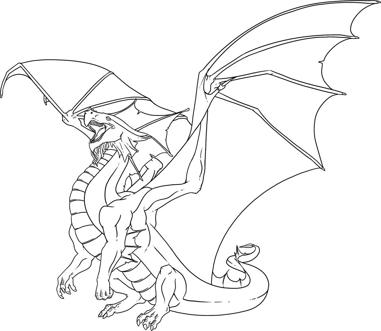 1300x1127 Free Printable Dragon Coloring Pages For Kids