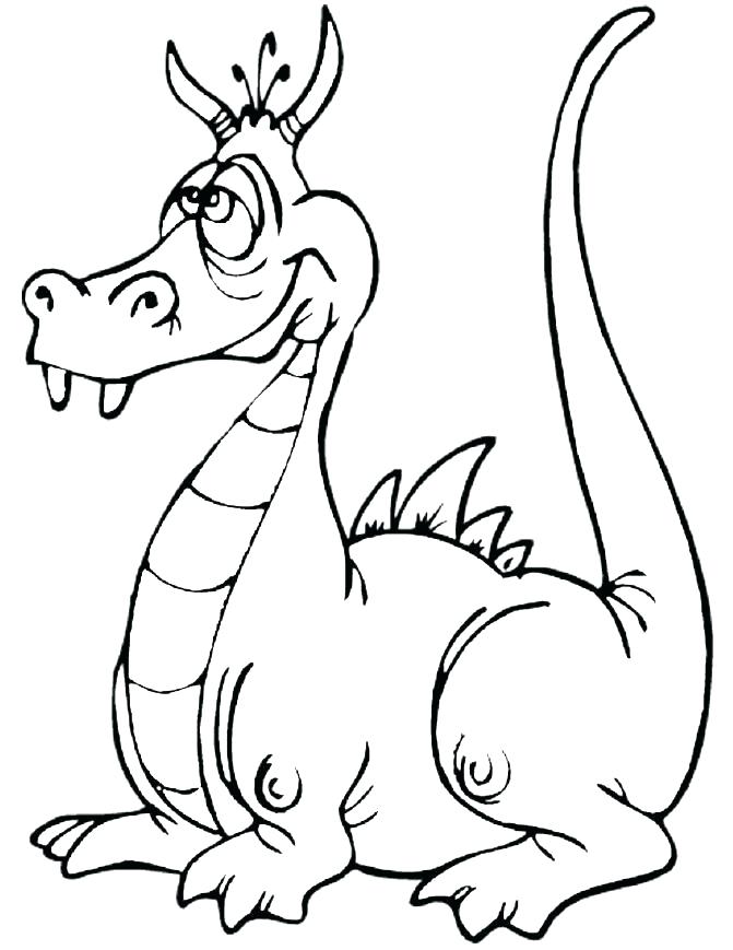 671x869 Dragon For Coloring