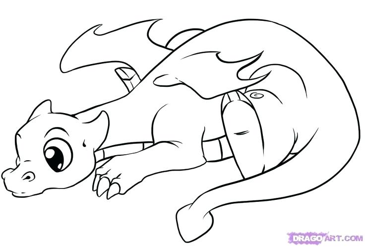 736x498 Dragons Coloring Pages