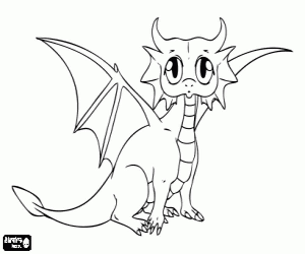 1000x833 Intricate Dragon Coloring Pages Baby Kids