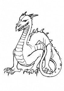 212x300 Horror Dragon Coloring Pages For Preschoolers