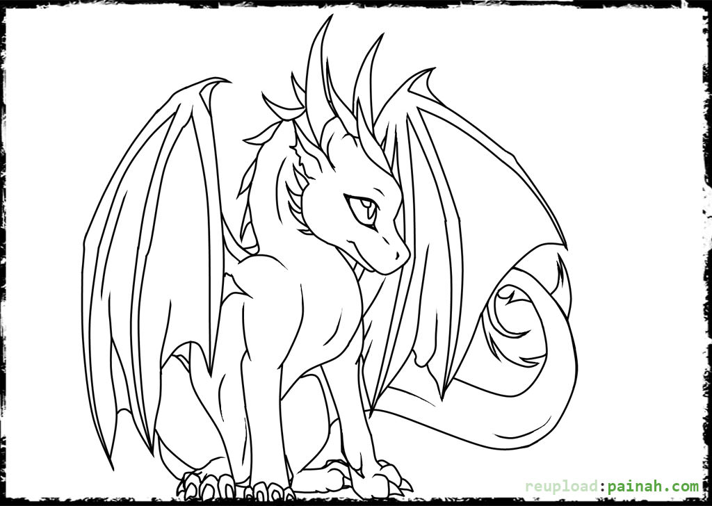 1024x728 Cute Baby Dragons Coloring Pages