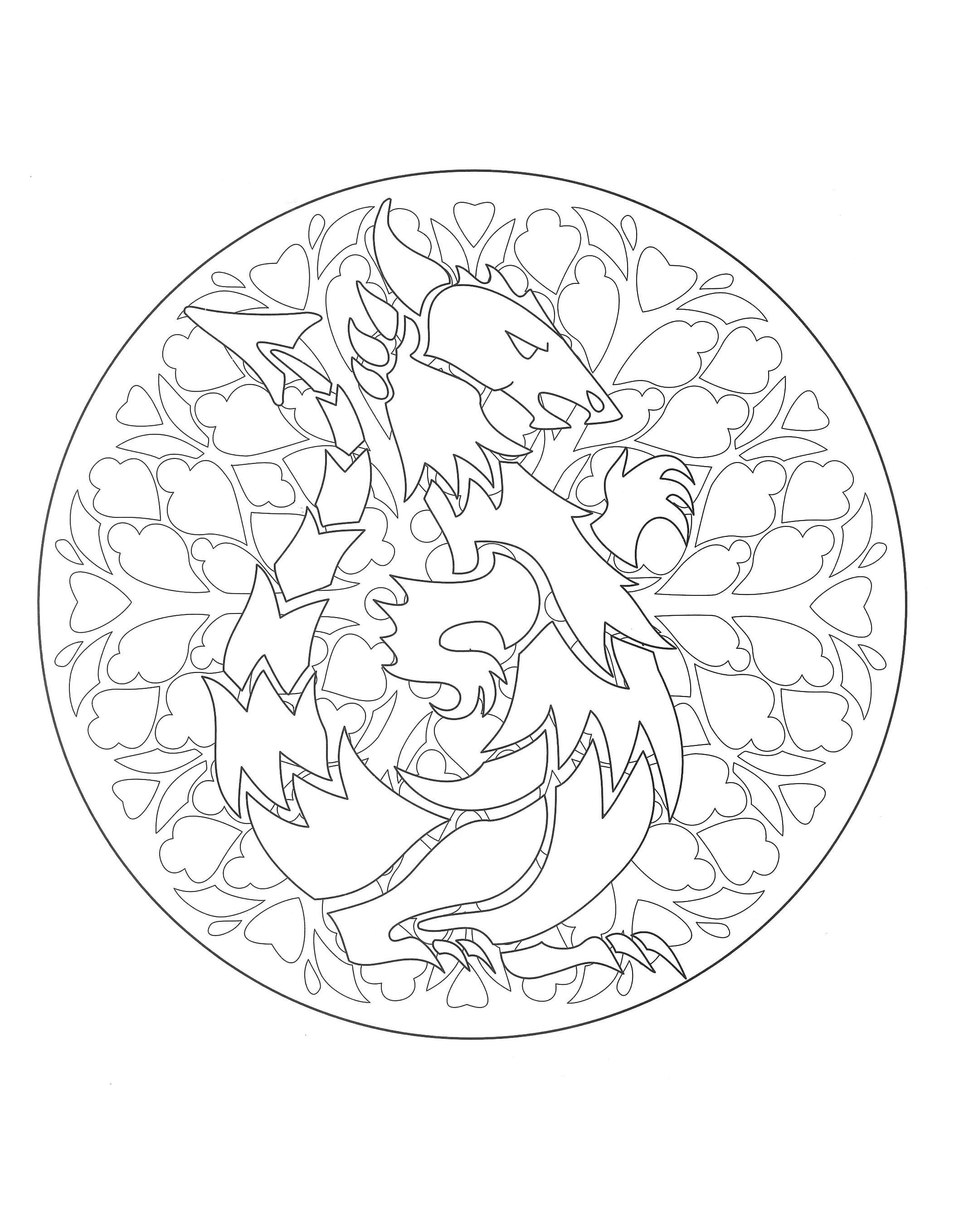 Free Mandala Dragon 1 2126x2717 Free Mandala Dragon 1