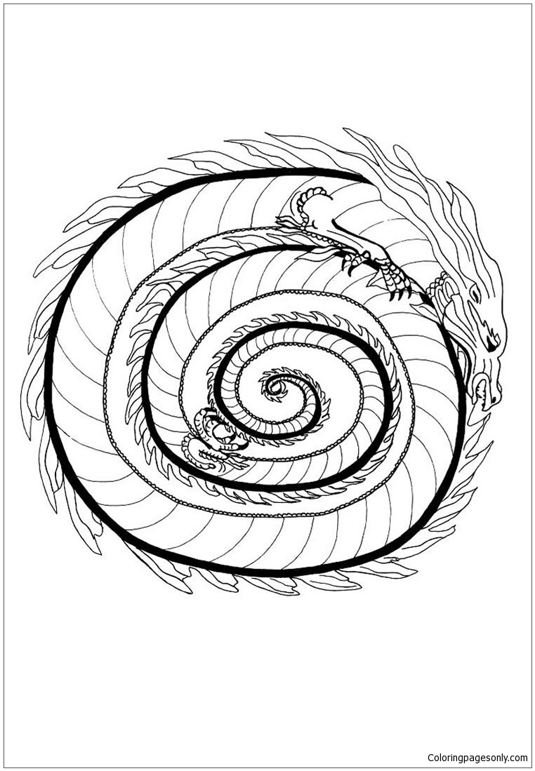 Awesome Dragon Mandala Coloring Pages Gallery Printable Coloring 762x1099 Awesome Dragon Mandala Coloring Pages Gallery Printable Coloring