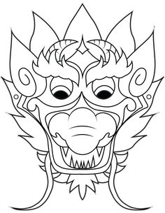 Chinese New Year Dragon Mask Coloring Page Spoonful The Hobbit 236x305 Chinese New Year Dragon Mask Coloring Page Spoonful The Hobbit