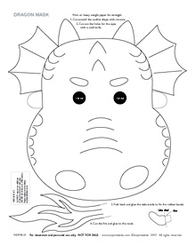 Printable Dragon Masks 220x276 Printable Dragon Masks