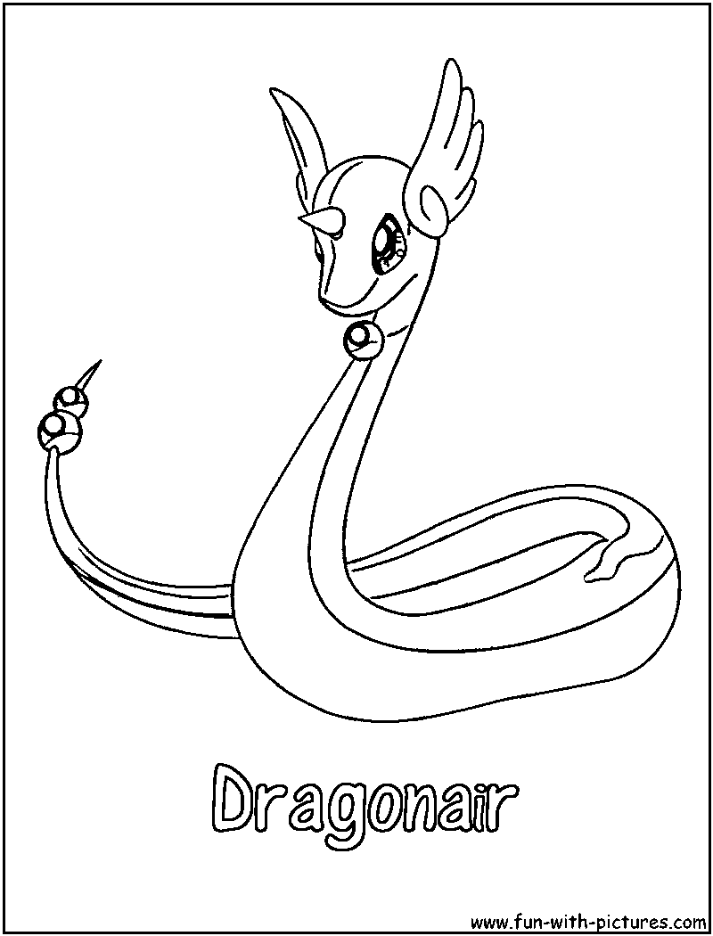 Dragonair Coloring Page 800x1050 Dragonair Coloring Page