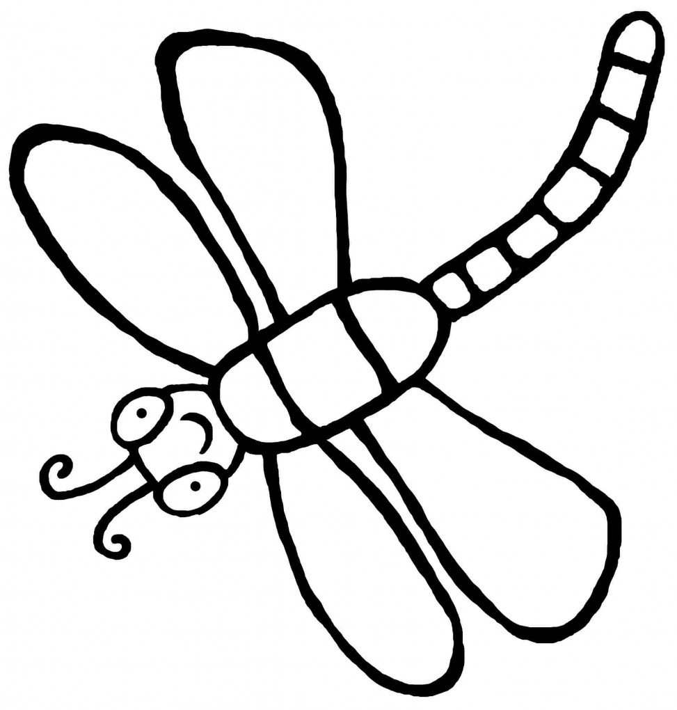 973x1020 Dragonfly Coloring Page 7