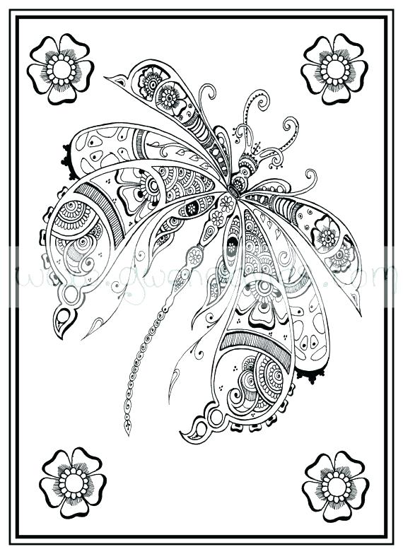 Adult Colouring Download Cute Dragonfly Coloring Pages To Print 570x784 Adult Colouring Download Cute Dragonfly Coloring Pages To Print