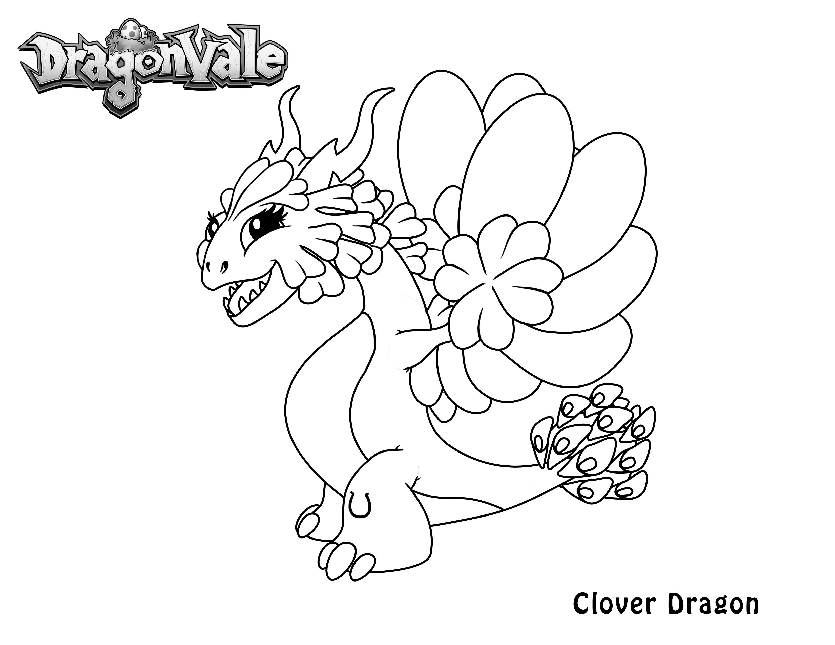 Diy Dragonvale Coloring Book Page! Just Save And Print This Clover 3300x2550 Diy Dragonvale Coloring Book Page! Just Save And Print This Clover
