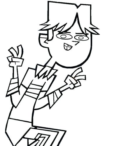 408x500 Total Drama Island Coloring Pages Total Drama Island Coloring