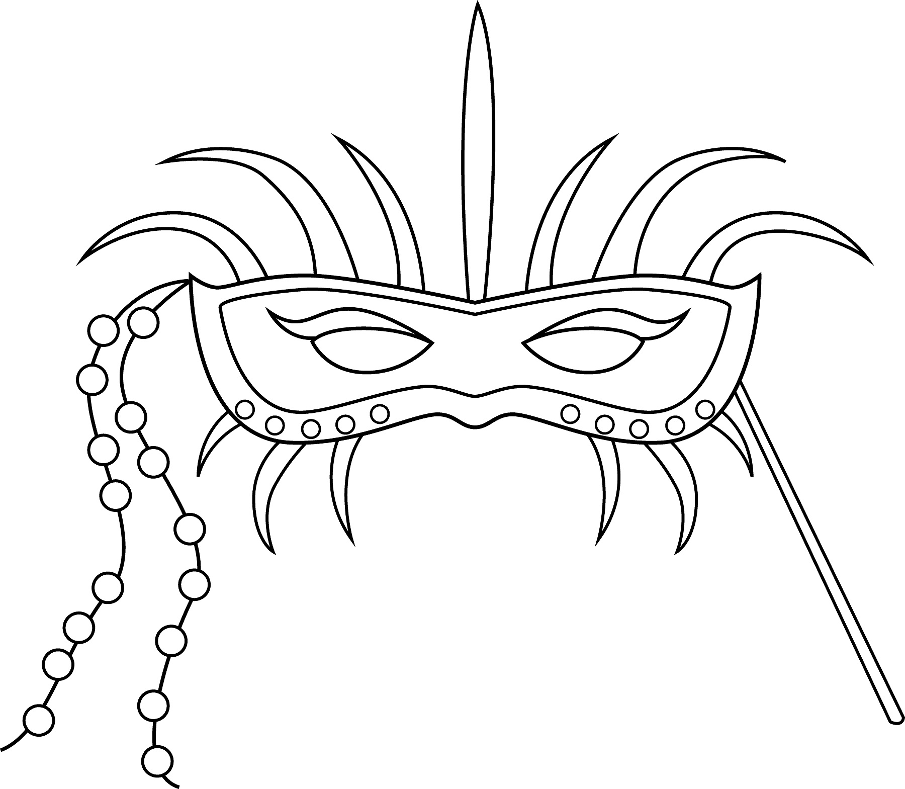 1800x1569 Mardi Gras Mask Coloring Pages