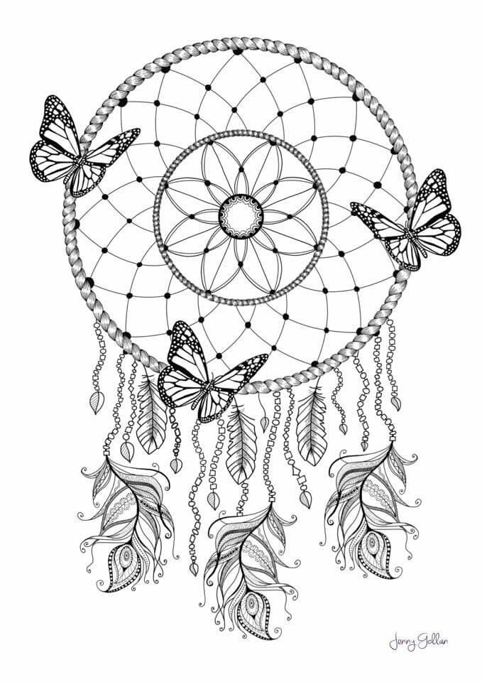 679x960 Dream Catcher Coloring Pg Color Me Happy Dream