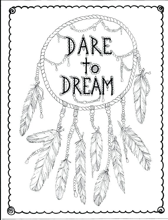 570x747 Simple Dream Catcher Coloring Pages Instant Download Hand Drawn