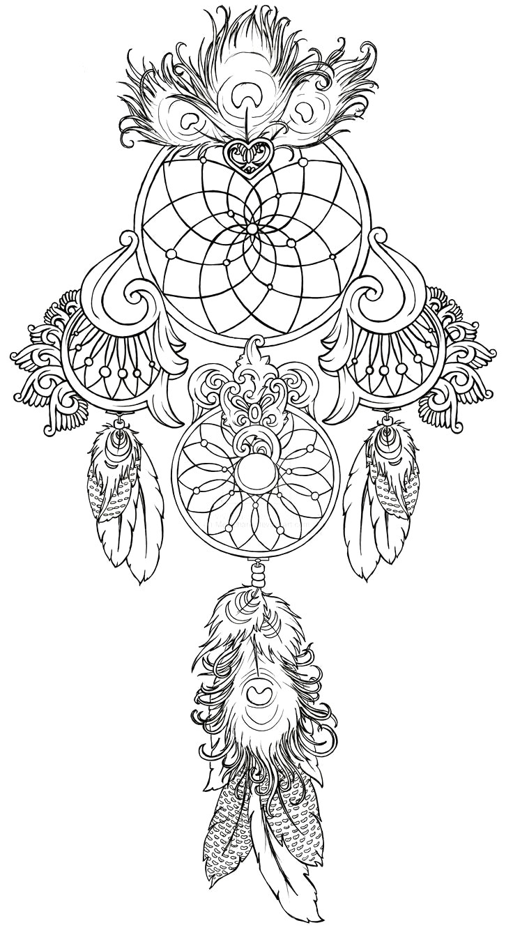 736x1334 Dream Catcher Coloring Page Coloring Pages Entrancing Dreamcatcher