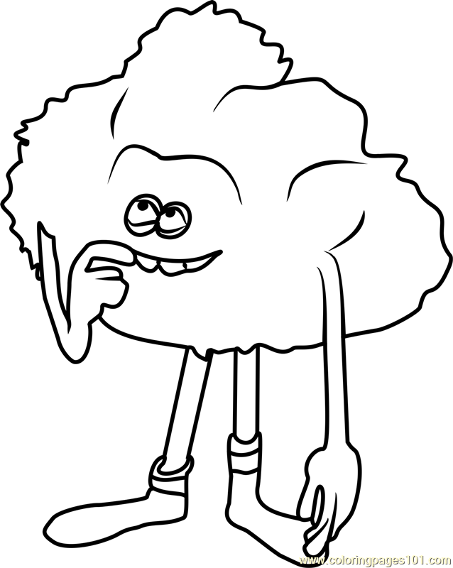 638x800 Cloud Guy From Trolls Coloring Page