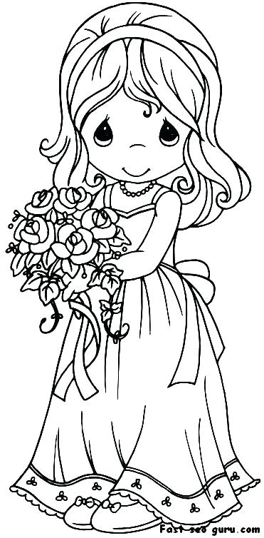 371x754 Coloring Pages Of Girls In Dresses 2103584