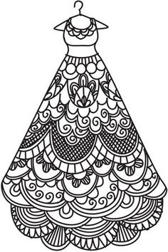 Dress Design Coloring Pages