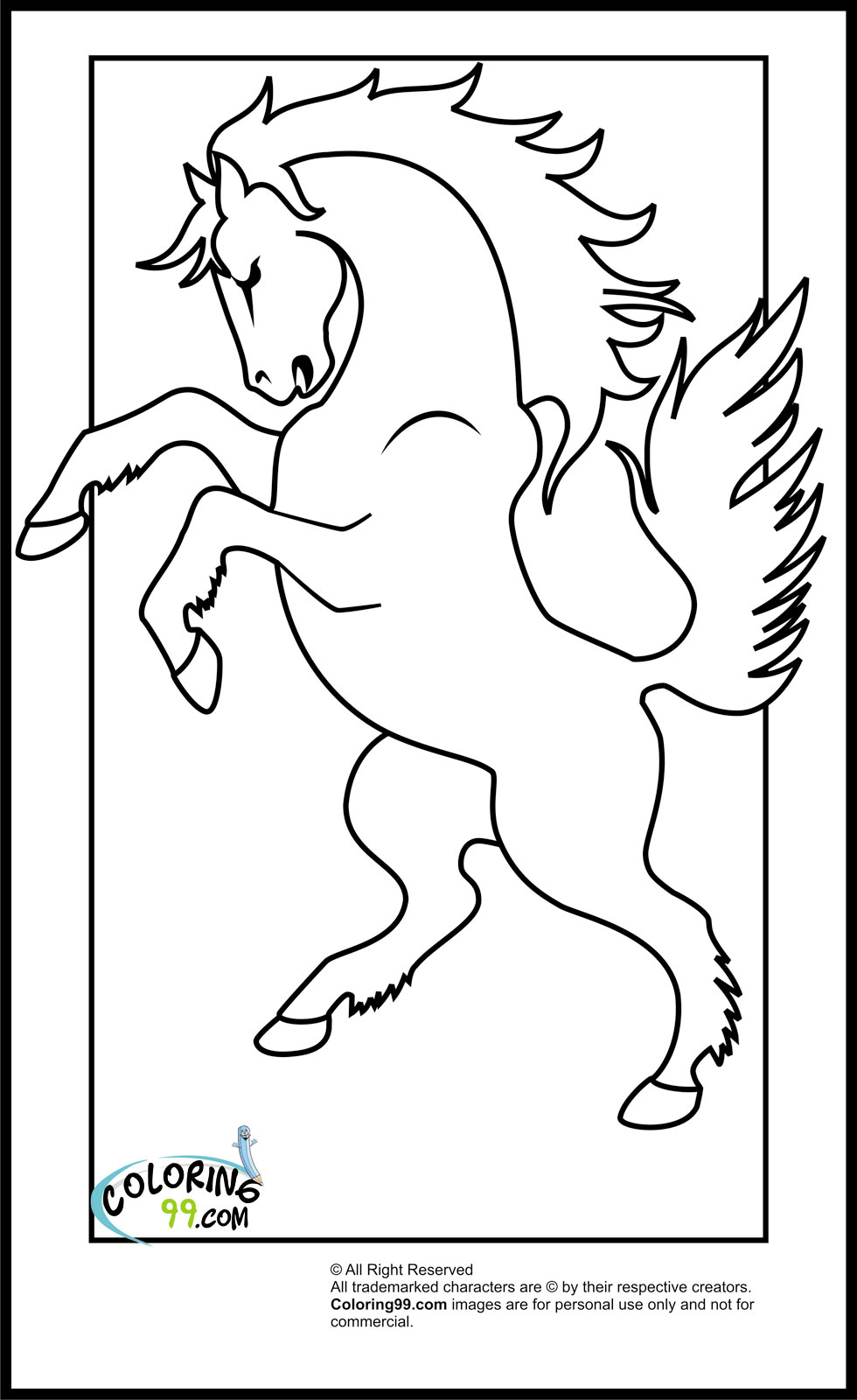 980x1600 Horse Coloring Pages Team Colors
