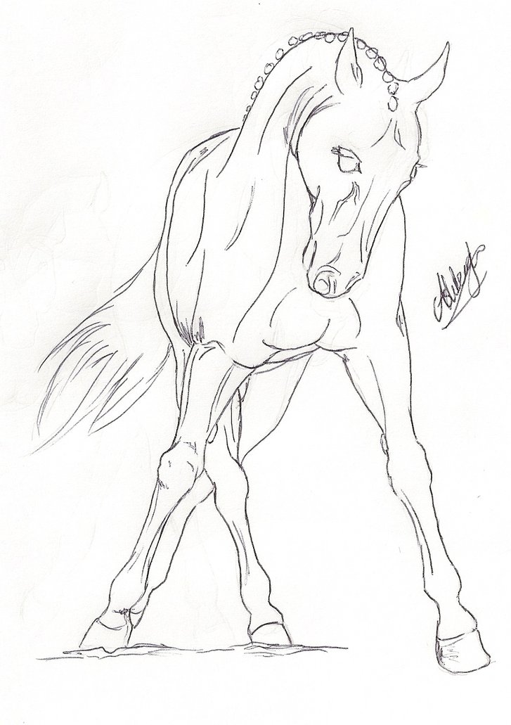 727x1031 Horse Dressage Coloring Pages