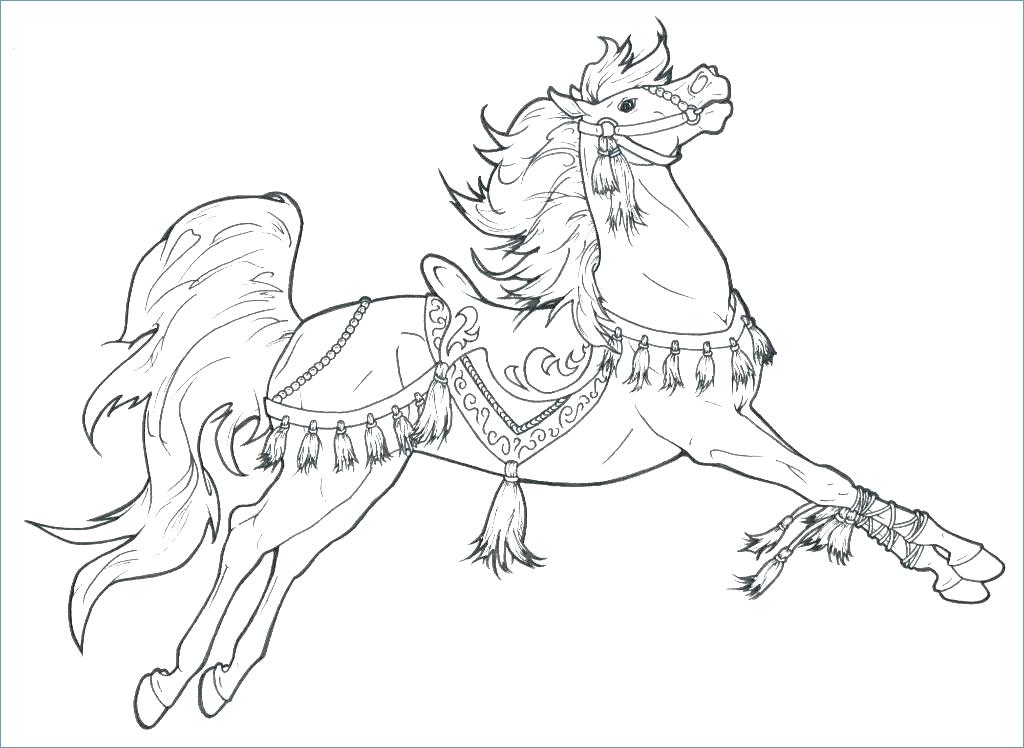 1024x748 Barbie Horse Coloring Pages Free Aurora Page Princess Pony
