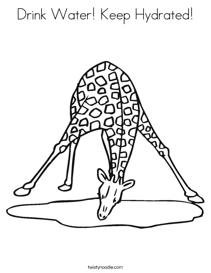 685x886 Drink Water Keep Hydrated Coloring Page